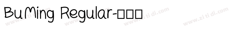 BuMing Regular字体转换